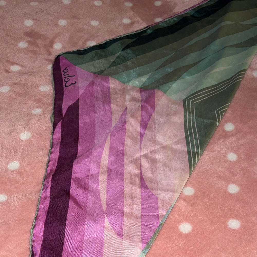 Echo Designer Colorful Geometric Silk Scarf - Picture 7 of 8